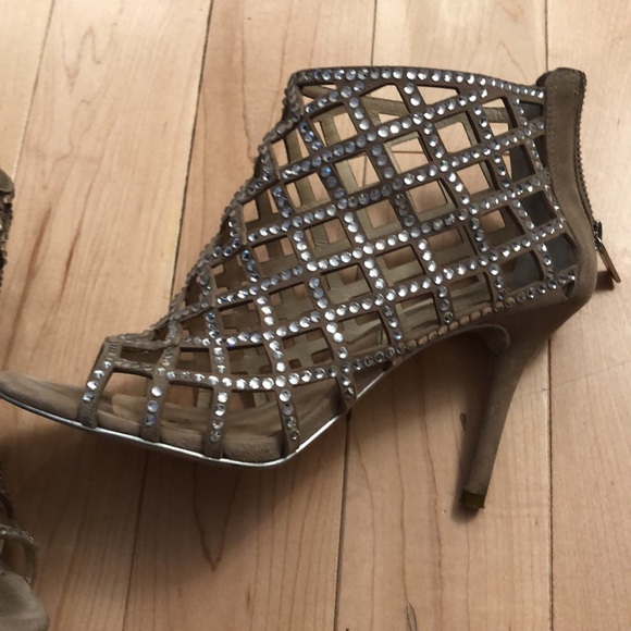 Michael Kora Rhinestone Heel Sandals Size 7.5 - Picture 4 of 6
